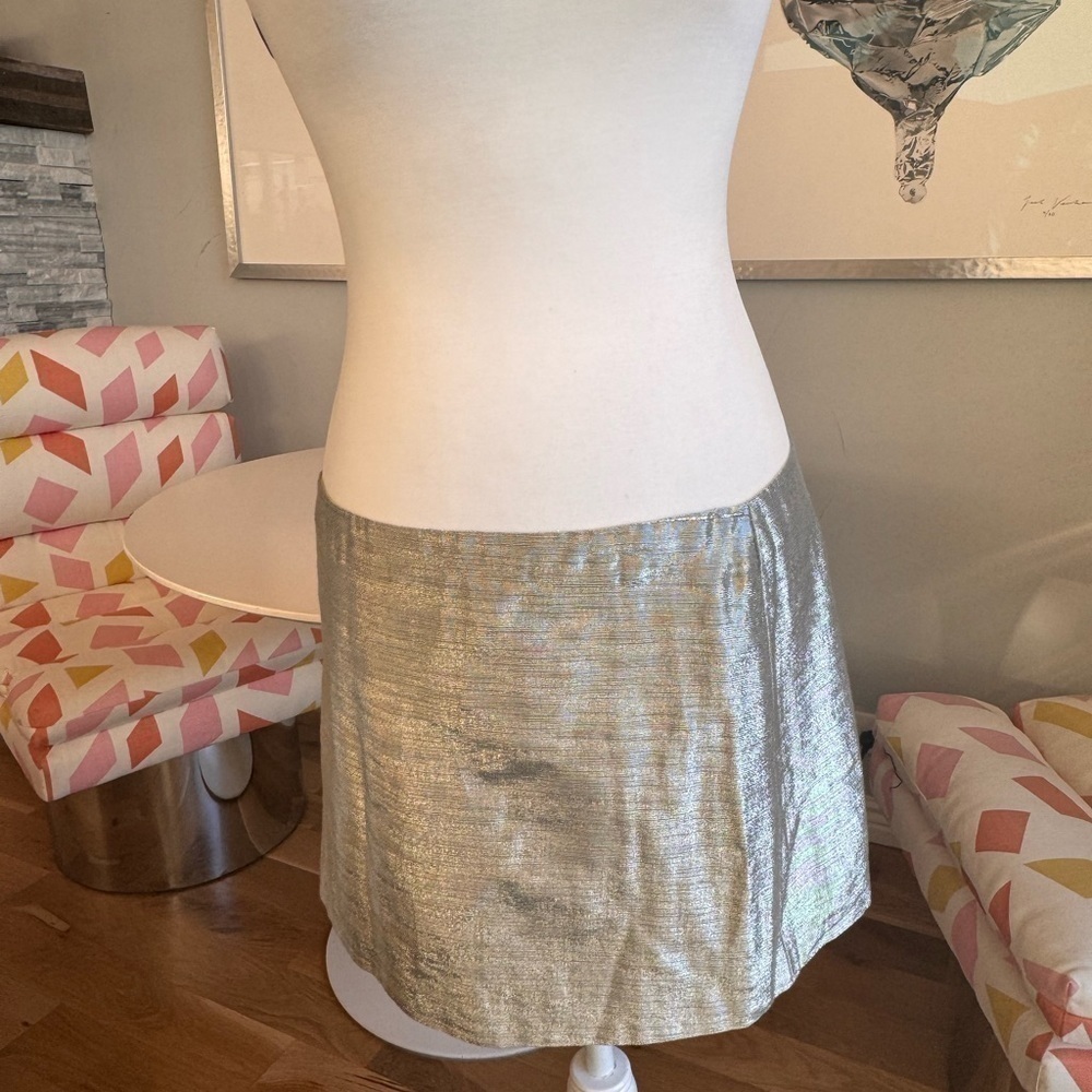 Alice and Olivia Metallic Mini Skirt Size 8 NWT